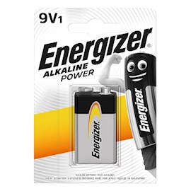 ელემენტი Energizer Alkaline Power 9V ელემენტი, 1ც შეკრა 6LF22-BP1 (E300127700), 7409
